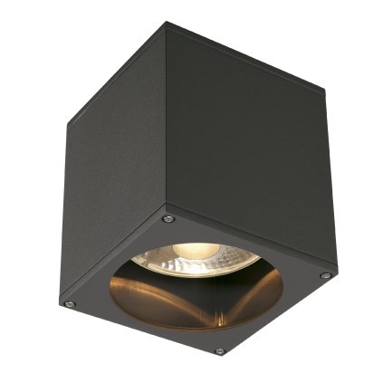 SLV Theo Ceiling, stropní venkovní svítidlo, 1x75W GU10 ES111, antracit, výška 15cm, IP44
