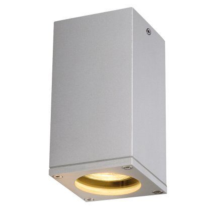 SLV Theo Out Ceiling, venkovní stropní svítidlo, 1x35W GU10, stříbrnošedá, výška 13,8cm, IP23