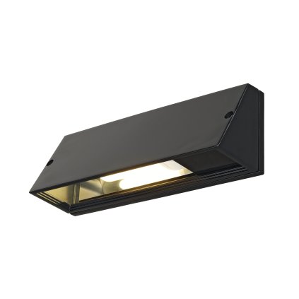 SLV Pema, venkovní nástěnné svítidlo se spodním svícením, 1x15W E27, černá, délka 28cm, IP44