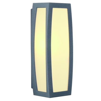SLV Meridian box, nástěnné venkovní svítidlo se senzorem, 1x20W, antracit, 38cm, IP54