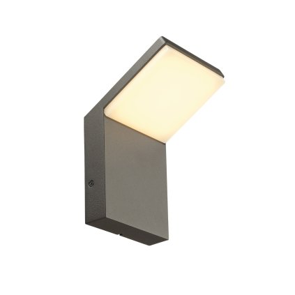 SLV Ordi, nástěnné venkovní svítidlo, 9W LED, 3000K, antracit, výška 16,5cm, IP44