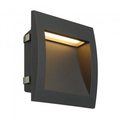 44856 3 slv downunder out led l antracitove zapustne svitidlo do steny 3 3w led 3000k 14x14cm ip55