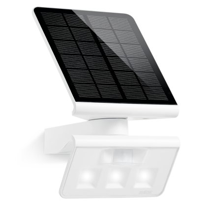 Steinel XSolar L-S, nástěnné solární svítidlo se senzorem, 1,2W LED 4000K, bílá, výška 29,8cm, IP44
