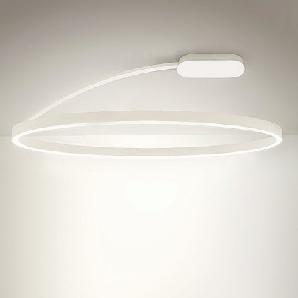 TeamItalia Bellai Home, bílé stropní kruhové svítidlo, 45+15W LED 3000K, prům. 58cm
