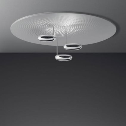 Artemide Droplet, designové stropní svítidlo, 3x29W LED 2700K stmívatelné, chrom-hliník, prům. 110cm