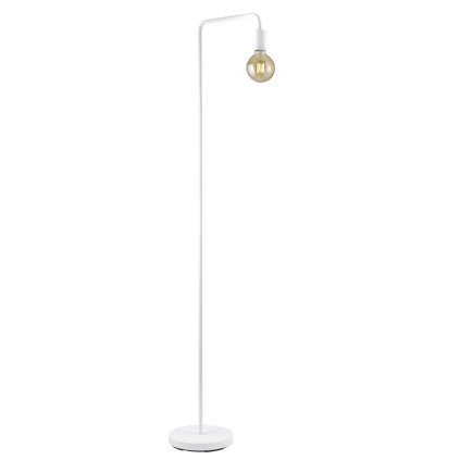 Trio Diallo, industriální bílá stojací lampa s vypínačem, 1x42W E27, výška 149cm