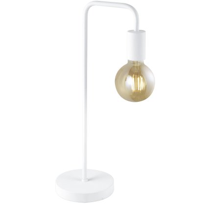 Trio Diallo, industriální bílá stolní lampa s vypínačem, 1x42W E27, výška 51cm