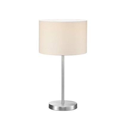 Trio Hotel, stolní lampa z bílého textilu, 1x60W E27, výška 55cm