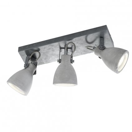 Trio Concrete, spotové svítidlo z betonu, 3x35W GU10, délka 35cm