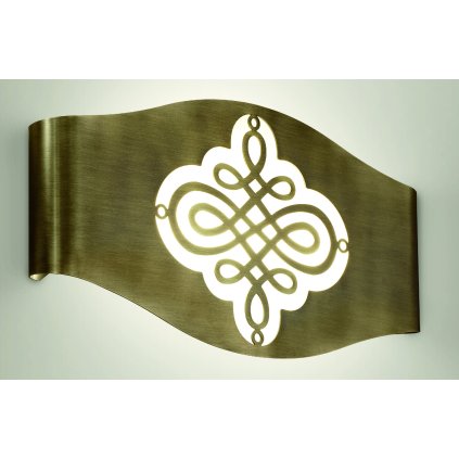 47277 1 via dese 4531 nastenne svitidlo s ornamentem z brousene mosazi 1x60w delka 38cm