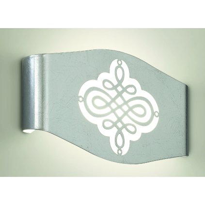 47280 1 via dese 4531 nastenne svitidlo s ornamentem ve stribrne uprave 1x60w delka 38cm