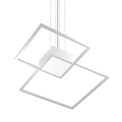 Wever Ducré Venn 3.0, závěsné svítidlo pro přímé a nepřímé osvětlení, 47W LED, 3000K, bílá, 72,4x72,4cm