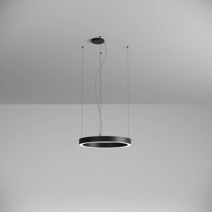 Arelux Xambit, černé závěsné kruhové svítidlo, 38W LED 3000K, prům. 60cm