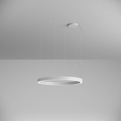 Arelux Xambit, bílé závěsné kruhové svítidlo, 57W LED 4000K, prům. 90cm