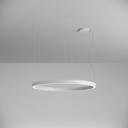 Arelux Xambit, bílé závěsné kruhové svítidlo, 75W LED 3000K, prům. 120cm