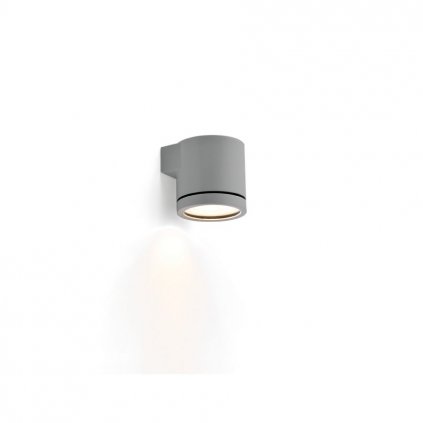 Wever Ducré Tube 1.0 PAR16, nástěnné svítidlo pro jednosměrné svícení, 1x50W GU10, šedá, výška 8cm, IP65