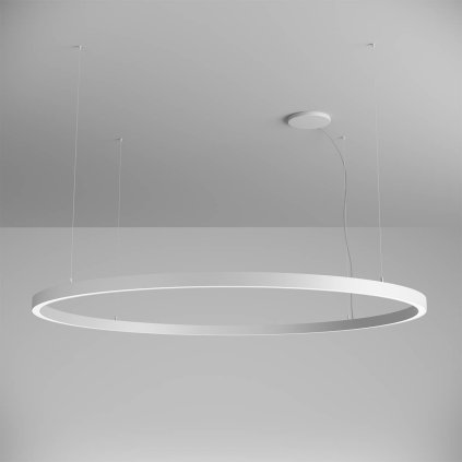 Arelux Xambit, bílé závěsné kruhové svítidlo, 120W LED 4000K, prům. 204cm