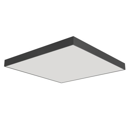 Arelux Xpill Square, černé stropní svítidlo, 80W LED 3000K, 80x80cm