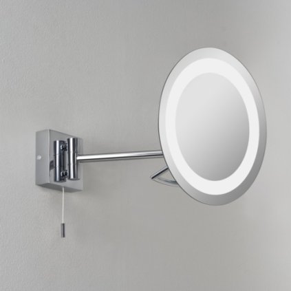Astro Lighting Gena 0488, nástěnné zrcátko s osvětlením, 3 násobné zvětšení, 1x25W G9 230V, chrom, prům. 22cm, IP44