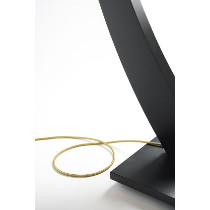 Zava 1962, černá oblouková stojací lampa s výškou 220cm, 1x150W E27