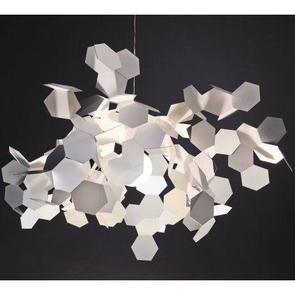 Zava Andromeda, bílé závěsné designové svítidlo, 1xE27, prům. 120cm
