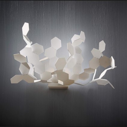 Zava Andromeda, bílé nástěnné designové svítidlo, 1x8W LED 3000K, šířka 50cm