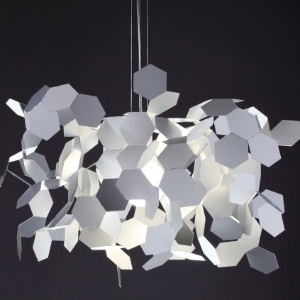 Zava Andromeda, bílé závěsné designové svítidlo, 1xE27, prům. 70cm