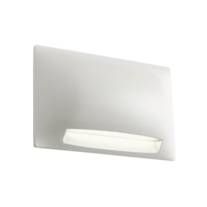 Redo Slot, bílé orientační svítidlo, 4W LED 3000K, 13,5x8,7cm, IP65