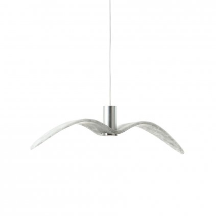 Brokis Night Birds Exterior, závěsné svítidlo z ručně zpracovaného skla, 6,5W LED, triplex opal BROKISGLASS mat, délka 73cm, IP54