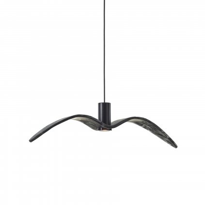 Brokis Night Birds Exterior, závěsné svítidlo z ručně zpracovaného skla, 6,5W LED, šedá kouřová BROKISGLASS, délka 73cm, IP54