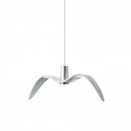 Brokis Night Birds Exterior, závěsné svítidlo z ručně zpracovaného skla, 6,5W LED, opal - opaktní sklo, délka 61cm, IP54