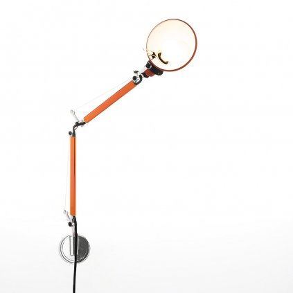 Artemide Tolomeo Micro Parete Halo, designové nástěnné svítidlo s vypínačem, 1x60W E14, oranžová metalíza, max. 74cm