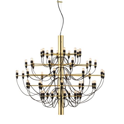Flos 2097-50, luxusní mosazný lustr, 50x15W E14 čirá, prům. 100cm, výška 88cm