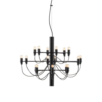 Flos 2097-18, luxusní matně černý lustr, 18x15W E14 čirá, prům. 69cm, výška 51cm