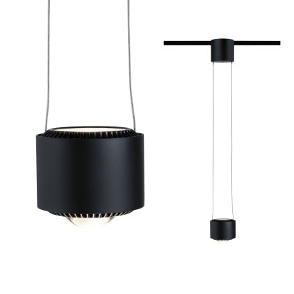Paulmann Aldan, závěs pro Urail systém, 13W LED 2700K stmívatelné, matná černá, výška 8,5cm