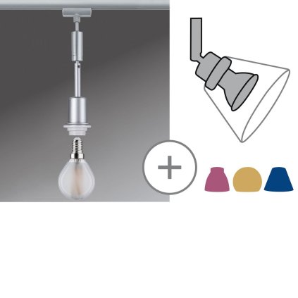 Paulmann DecoSystems pendant, závěs pro Urail systém, 1x20W E14, matný chrom