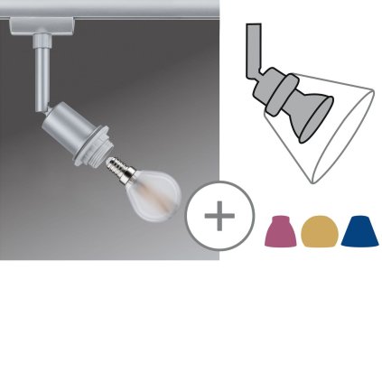 Paulmann DecoSystems spot, spot pro Urail systém, 1x20W E14, matný chrom