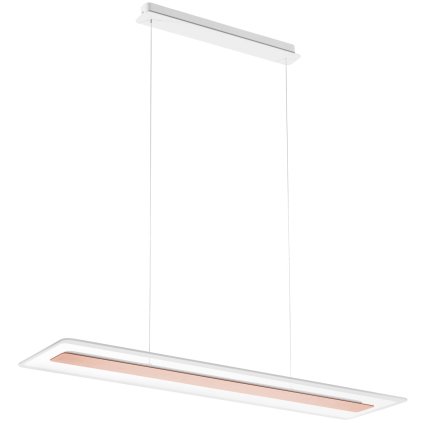 Linea Light Antille_P, závěsné svítidlo z pískovaného skla a mědi, 44W LED 3000K, délka 95cm