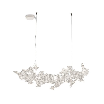 Slamp Hanami Large, závěsné květinové svítidlo, 10x5W LED G9 3000K stmívatelné, délka 96cm, čirý kabel