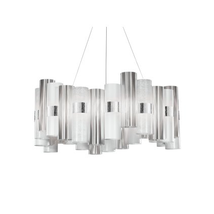 Slamp La Lollo white suspension L, designové závěsné svítidlo, 80W LED 2700K stmívatelné, průměr 80cm