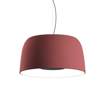 Marset Djembé 65.35, červené závěsné svítidlo, 28,5W LED 2700K stmívatené, prům. 65cm