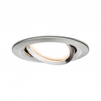 Paulmann LED Coin Nova round, kulatá bodovka v úpravě broušené oceli, 1x6W LED 2700K tříkrokové stmívání, prům.8,4cm