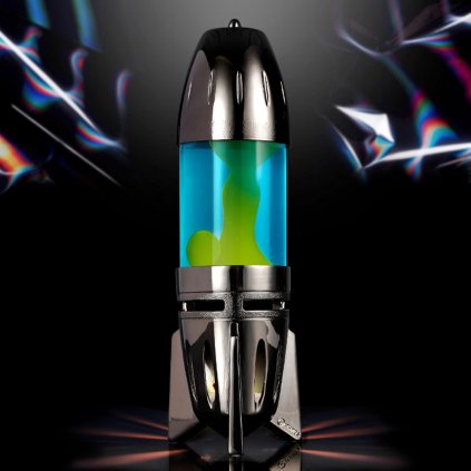 mathmos fireflow black candle lava lamp blue green (1)