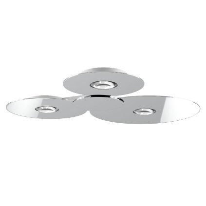 Lodes Bugia Triple Mega, stropní svítidlo, 3x15W LED 2700K, chrom, délka 79cm