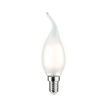 Paulmann, LED filament žárovka svíčka, mléčná, 4,8W LED, E14, výška 12cm, stmívatelná