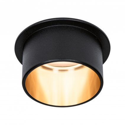 Paulmann LED Gil, bodovka v černo-zlaté úpravě, 1x6,5W LED 2700K tříkrokové stmívání, prům. 6,8cm, IP44