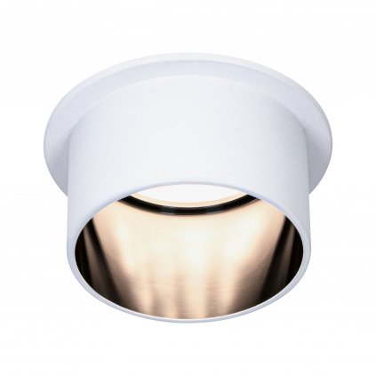 Paulmann LED Gil, bodovka v bílo-černé úpravě, 1x6,5W LED 2700K tříkrokové stmívání, prům. 6,8cm, IP44