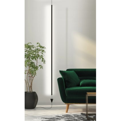 Mantra Vertical, stmívatelná černá závěsná lampa, LED 36W 2160lm 3000K, výška 215-350cm