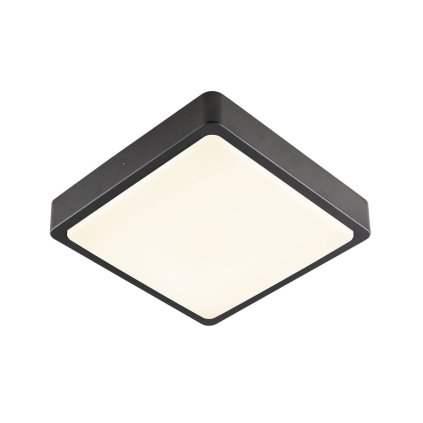 SLV Ainos, stropní svítidlo se senzorem, LED 18W 3000K, antracit, 30x30cm, IP65