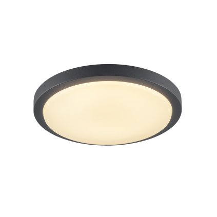 SLV Ainos, stropní kulaté svítidlo, LED 21W 3000K, antracit, průměr 30cm, IP44